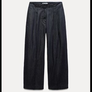 Zara ZW Collection mid waist tapered jeans